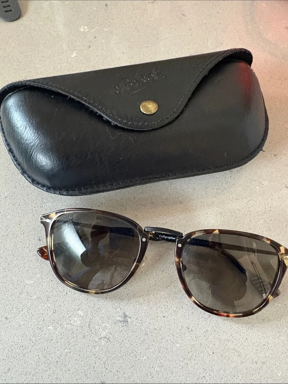 PERSOL PO3165S Calligrapher Edition Sunglasses - Havana Grey Brown/Grey Gradient